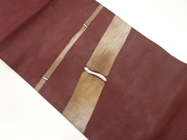 絽竹模様織出し名古屋帯